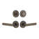 Viaggio Circolo Linen Texture Rosette Complete Entry Set with Lusso Lever