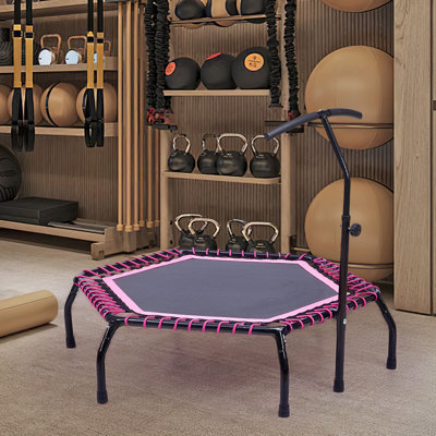 Freeport Park 122cm Hexagon Backyard Trampoline with Handlebar