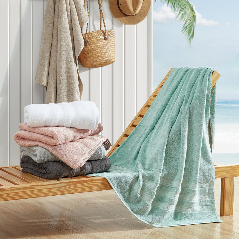 Très grande serviette de bain très grande taille 40 x 90 po, Blanc