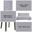 Ensemble de 2 chaises d'appoint en lin gris et chêne gris