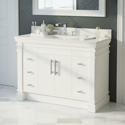 Meuble-lavabo blanc Frank Lloyd Wright USONIA® Harmony 48
