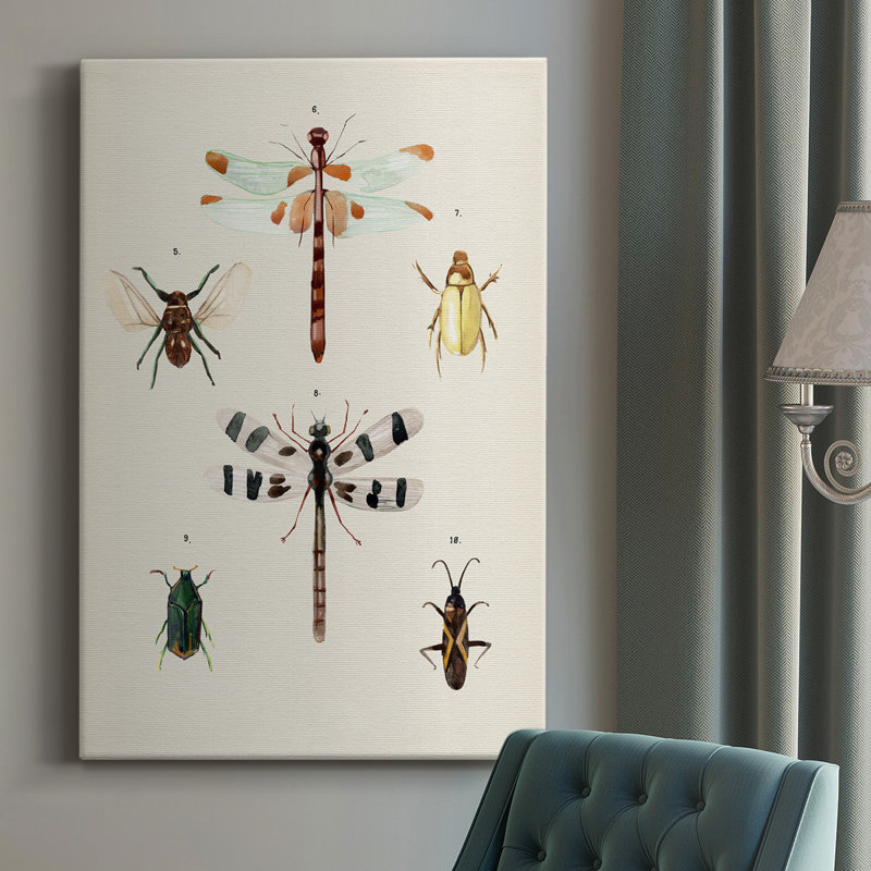 Insect Variétés II - peinture sur toile tendue, H 18 po x l 12 po x P 1 po