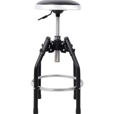 Tabouret de mécanicien réglable, pivotant sur 360 °, siège rembourré de 13,7 pouces, réglage hydraulique de la hauteur de 29 33,6 po, charge de 330 livres, repose-pieds, hauteur de magasin pivotante en acier noir,