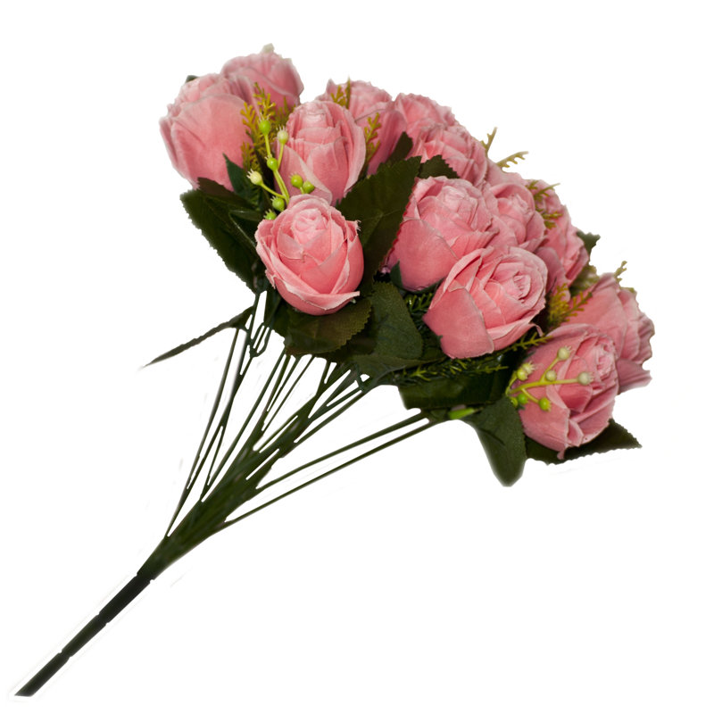 Arrangement floral artificiel en soie, Rose