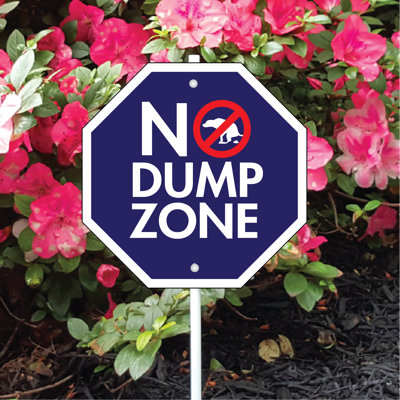 Plaque de jardin No Dump Zone