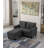 57" Wide Modular Sofa Loveseat with Ottoman-1216301229