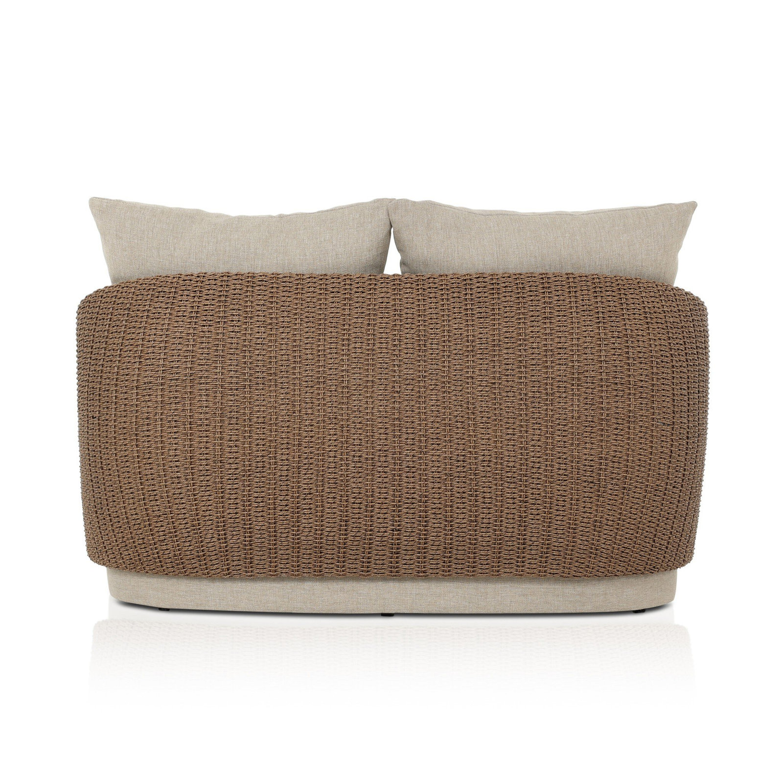 Fifield 58" Patio Double Chaise Lounge, Alessi Buff, Brown