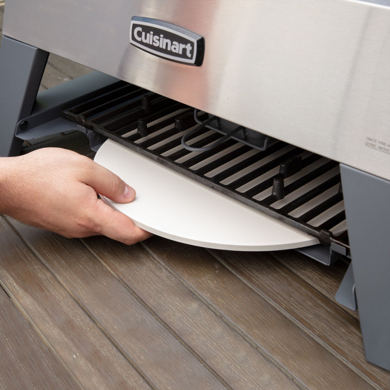 Cuisinart Stainless Steel Countertop Propane Pizza Oven in Gray