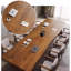 Table de conférence en bois massif brun Free Form-472983929