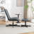 Furniture Arlena 2-Piece Seating Set, Faux Leather Tufted Traci and Ottoman, Adjustable and Swivel for Modern Interiors-734350374