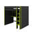 Full Size Wood Loft Bed With Desk,Open Wardrobe,Storage Compartments And RGB Lights-1006821495