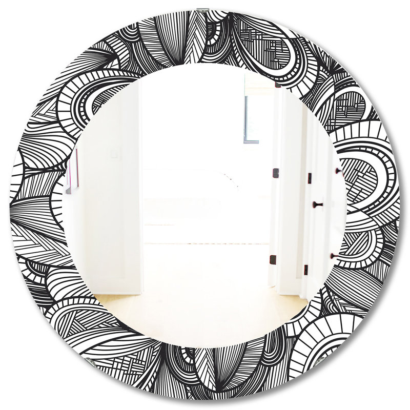 Miroir mural géométrique, H 31,5 po x l po