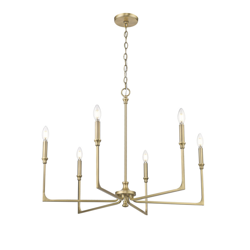 Lustre large de 32 po Azara, Laiton rétro, 6