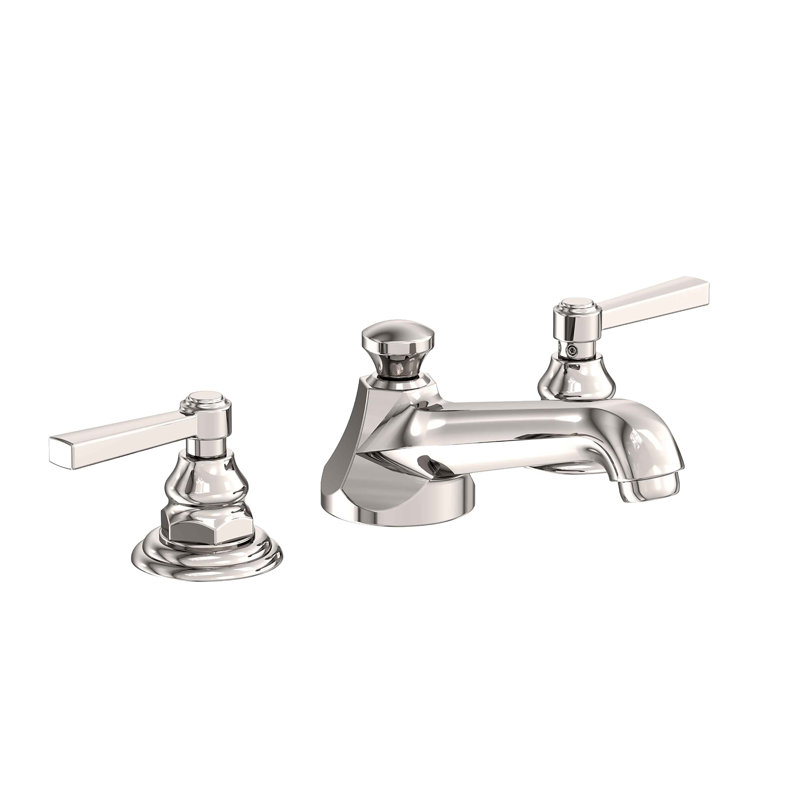 Astor Widespread Bathroom Faucet with Drain Assembly, Polished Nickel