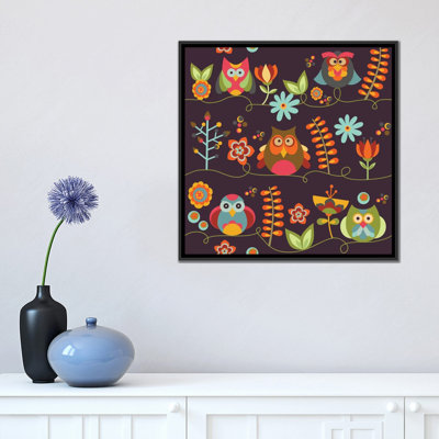 " Owls And Flowers II "