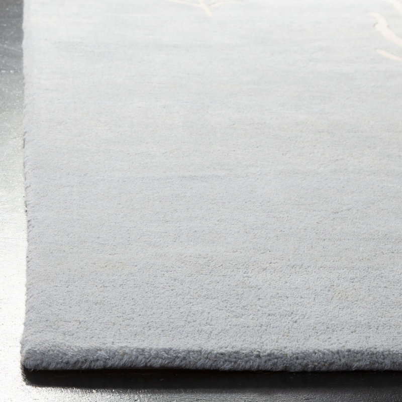 Tapis oriental en laine et viscose touffeté à la main Nonia, Rectangle 5 pi x 8 pi