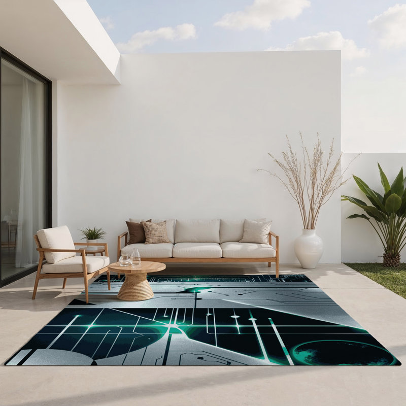 Astro Glow Indoor And Outdoor Area Rug, Rectangle 3' x 5'