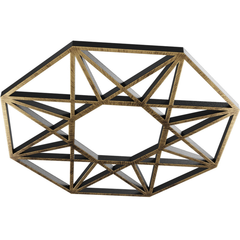 Médaillon de plafond architectural en PVC de qualité architecturale 24 po x 9 pi 8 po x P 3 po Guardian, Laiton antique