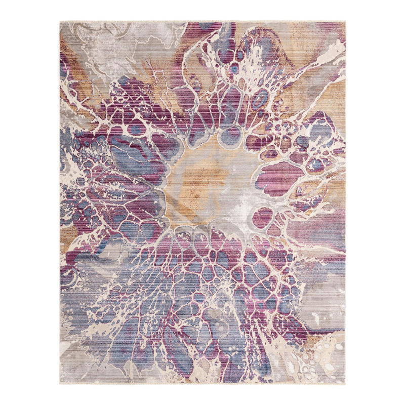 Tapis Red Barrel Studio® Imersion Deepa, Rectangle 9 pi x 11 pi 7 po