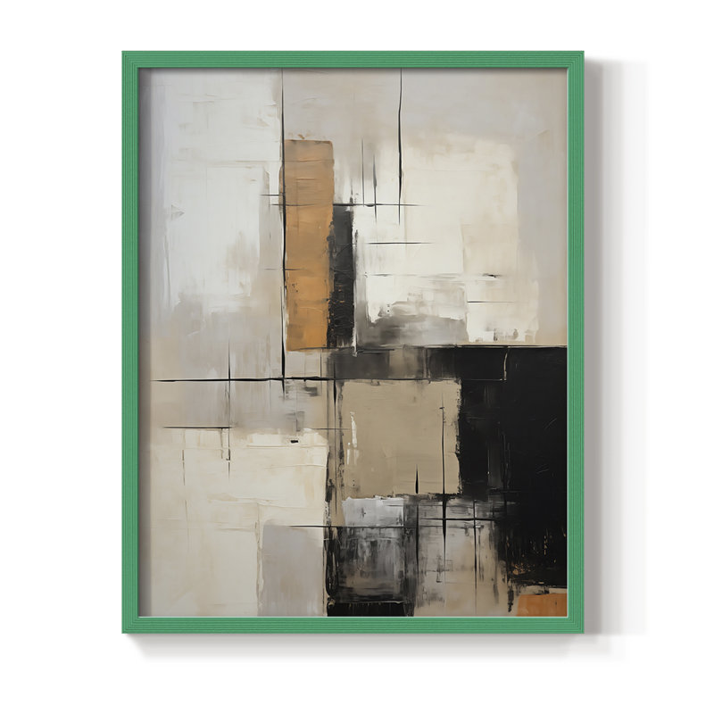 ABSTRACT Series CCCLXV  -Premium Framed Print -Ready to Hang - No Nails Required, Cadre vert, H 15 po x l 12 po