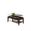 Table basse en noyer avec plateau relevable