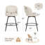 Tabouret de comptoir pivotant H 26 po avec structure en métal-937624276-938171308