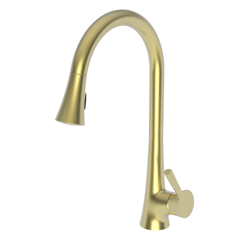 Vespera Single Handle Pull Down Kitchen Faucet, Satin Brass (PVD)