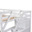 Lit simple superposé simple avec lit gigogne simple et 3 escaliers de rangement, blanc