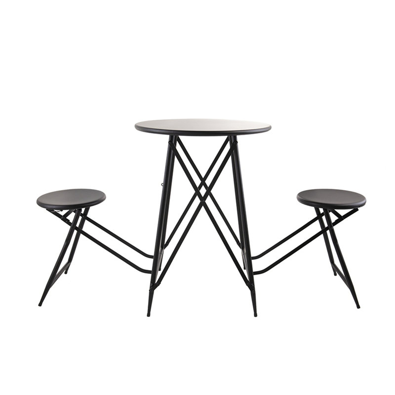 Stowable Side Table and Two Seats