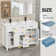 Manrique 48" Double Sink Bathroom Vanity With Resin Top, Eco-Friendly Hand Paint