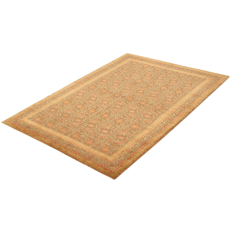 Tapis gris en soie Maizie 6 pi 1 po x 9 pi 0 po