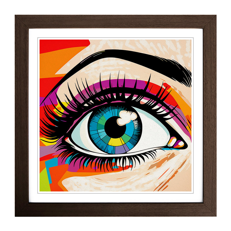 Single Picture Frame Print on Wood, Walnut