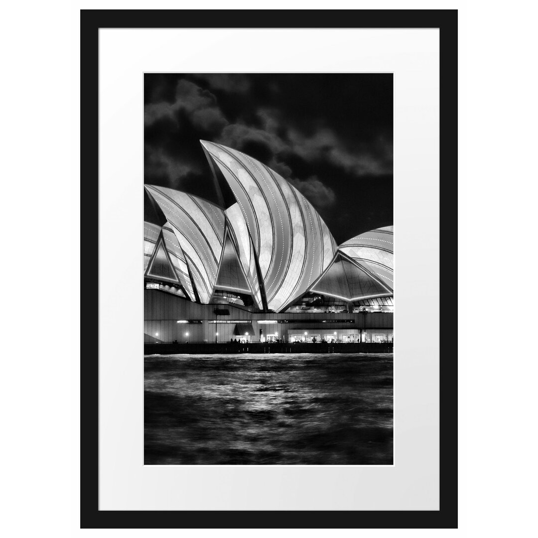 Gerahmtes Poster Sydney Opera House Streifen