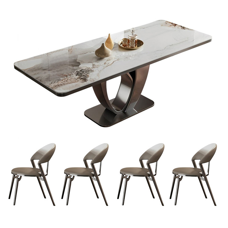 Ensemble de table et de chaises rectangulaires Home Rock, H 29,52 po x L 78,74 po x l 35,43 po
