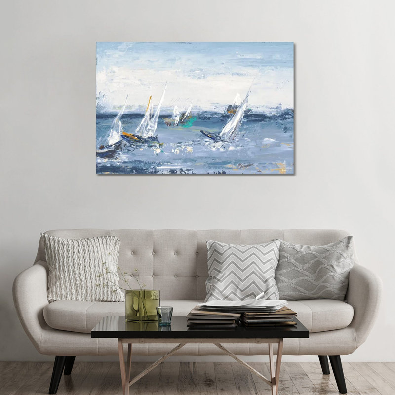 «Blue Water Adventure» par Patricia Pinto, reproduction d'art sur toile, H 48 po x l 32 po x P 1,5 po, Toile tendue