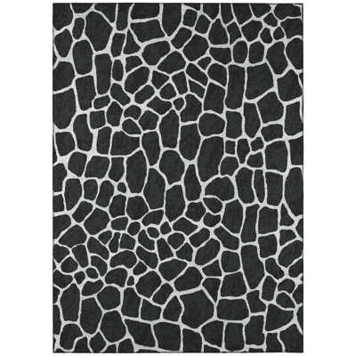 Flatweave Chenille Washable Animal Print Rug