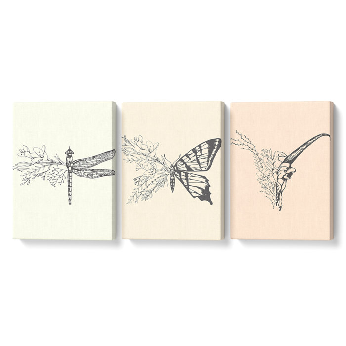 August Grove 3 Piece Wrapped Canvas Art Prints Set | Wayfair.co.uk