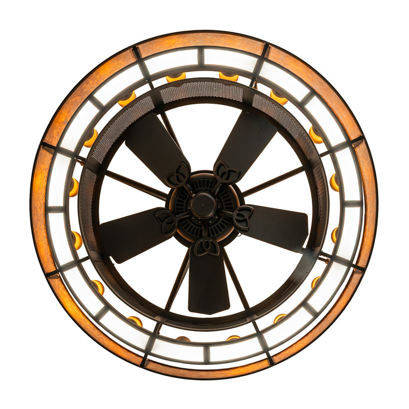 Ceiling Fan, Solar Black, 16, Amber