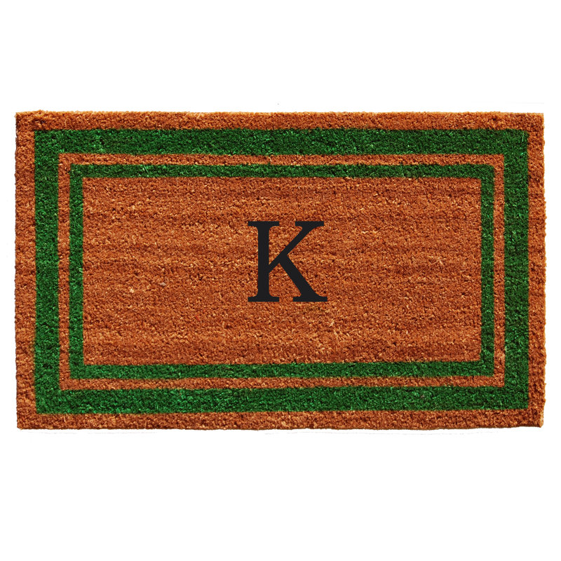 Tapis d'entrée antidérapant Stortz, Rectangle 1 pi 6 po x 2 pi 6 po, K, Vert / Brun