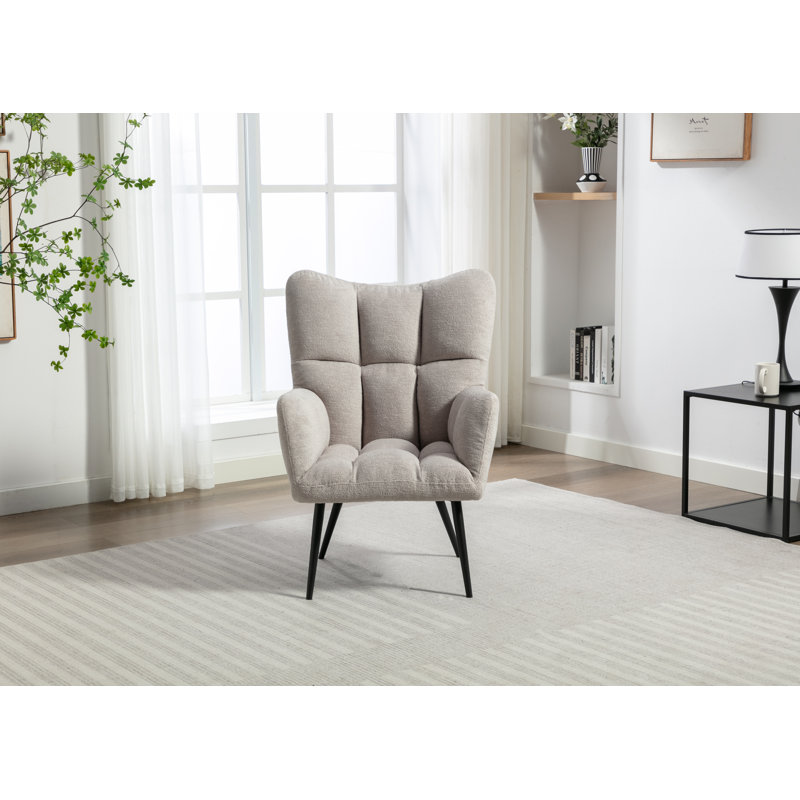 Suruga Upholstered Armchair, Light Grey