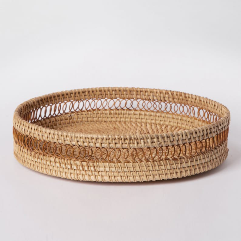 Derk Wicker Tray, 3" H x 12" W x 12" D