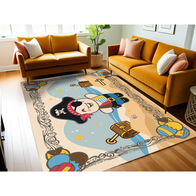 Tapis lavable Sunside Sails Pirates Ocean Kids_Pir030, Rectangle 4pi x 6 pi