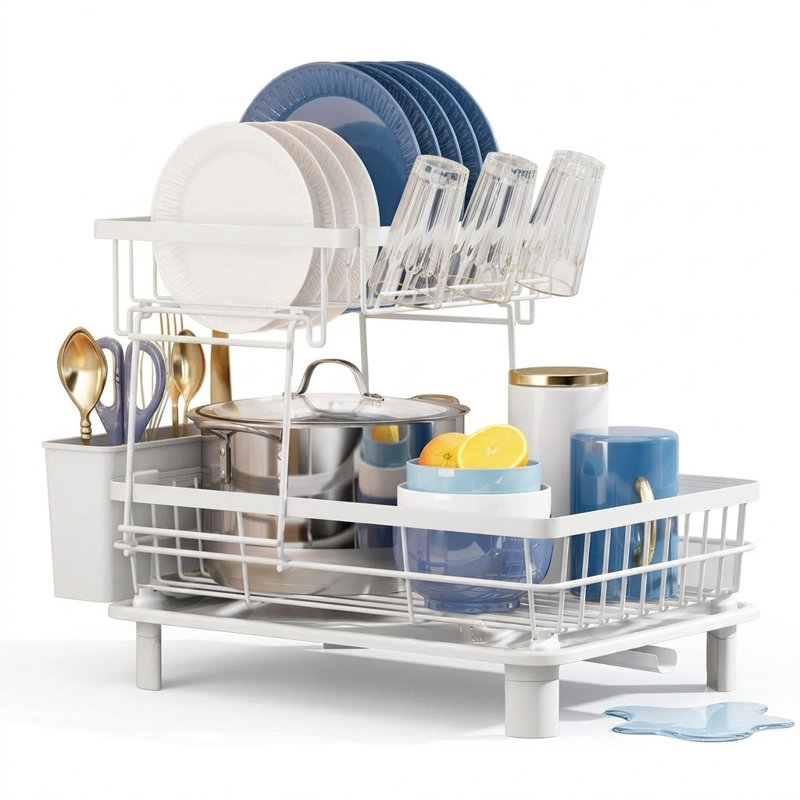 2 Tier Dish Drying Rack Drainer