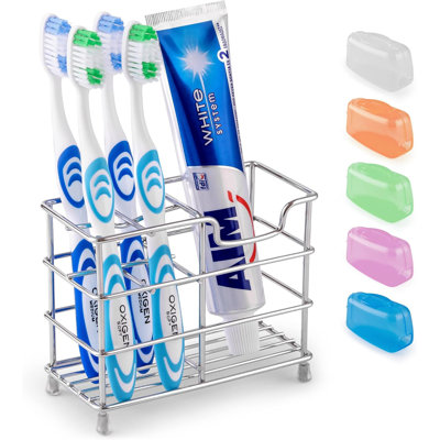 Zulay Kitchen Toothpaste And Toothbrush Holder
