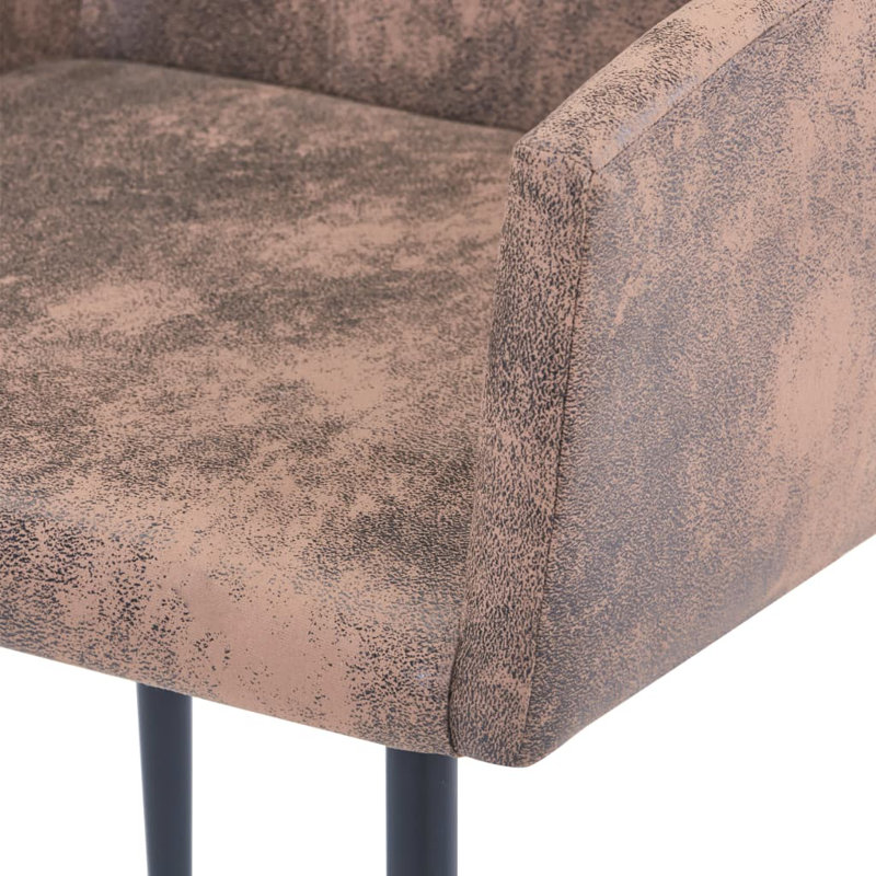 Bines 48cm H Upholstered Armchair, 6, Brown