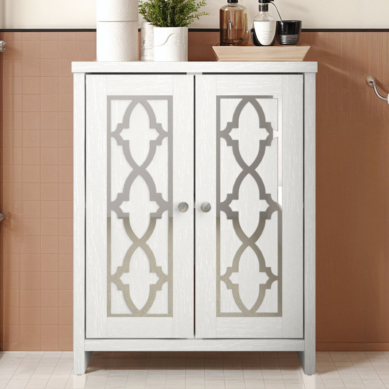 Armoire de salle de bain Chessani, Perle chêne blanc