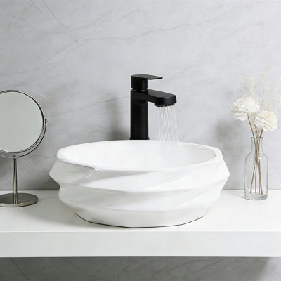 3D Circular Bathroom Vessel Sink