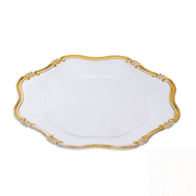 8 Pack Decorative Plate with Flower-shape Edge design