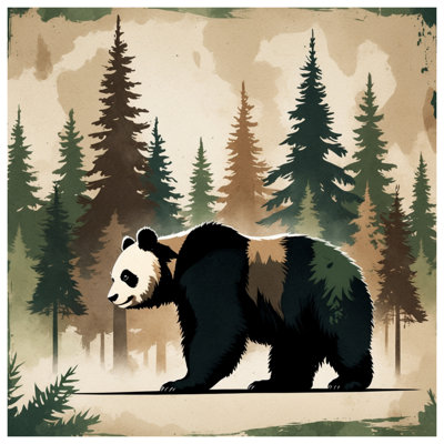 Panda Forest Illustration Bedding Panda