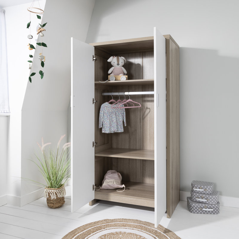 Tutti Bambini Modena 2 Door Wardrobe, White/Oak